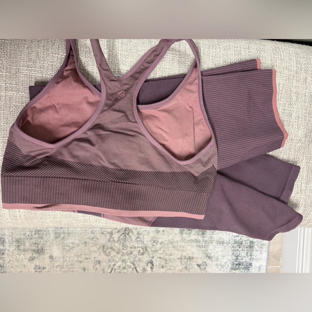 ThirdLove Mauve Sports Bra and Leggings Set